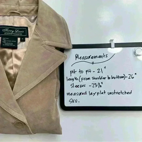 Terry Lewis Classic Luxuries Suede 100% Genuine Leather Jacket Women’s Sz Medium - Picture 15 of 16